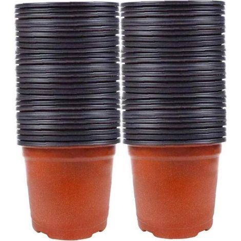 100er-packung Kunststoff-anzuchttöpfe, 8 X 10 Cm – Optimale Drainage – Für Stecklinge, Sämlinge Und Keimung – Waschbar Und Wiederverwendbar – 100 Stück