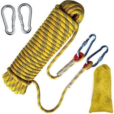 Union – 20 M Statisches Kletterseil – 10 Mm Hochfeste Polyesterfaser – 15 Kn Zugfestigkeit – Für Kletter- Und Rettungseinsätze