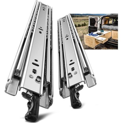 Hochleistungs-schubladenschienen, Tragfähigkeit Bis Zu 68 Kg, Mit Verriegelung, 650 Mm Auszug, 1 Paar (2 Stück)