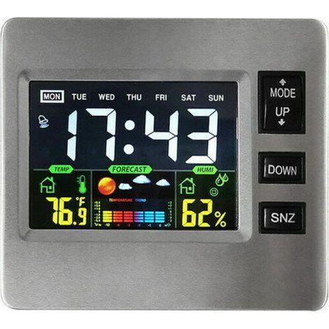Drahtlose Digitale Wetterstation Mit Farb-lcd-bildschirm Zur Wettervorhersage Und Innensensor Für Temperatur Und Luftfeuchtigkeit