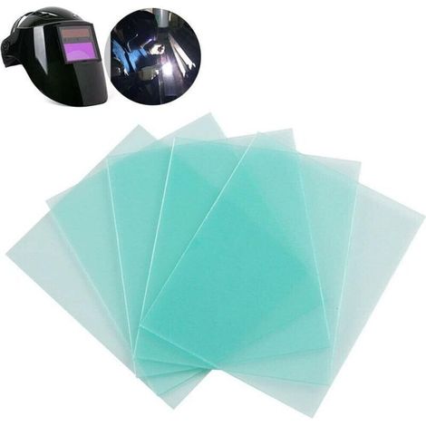 10er-pack Ersatzlinsen Für Schweißhelme – Abmessungen 133 X 114 Mm – Schwer Entflammbares Polycarbonat – Spritzschutz