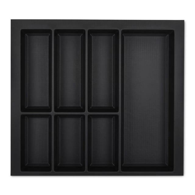 SOTECH Orga-Box VII Besteckeinsatz Schwarz 600 mm Höhe 50,5 mm mit Softtouch Oberfläche