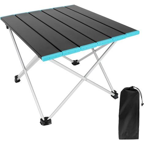 Ersandy – 10 Kg Leichter, Klappbarer Campingtisch Aus Aluminium – Maße: 33 X 7,4 Cm – Inklusive Tragetasche – Schneller, Werkzeugloser Aufbau