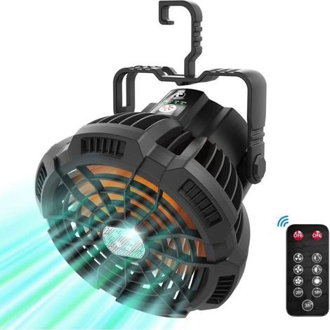 Mini-ventilator, Tragbar Und Leise – 5200-mah-akku – 3 Geschwindigkeitsstufen – Fernbedienung – 180° Drehbarer Ständer – Bis Zu 18 Stunden Akkulaufzeit