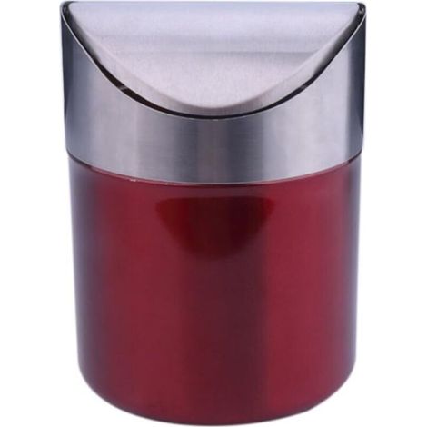 Mini-edelstahl-tischabfalleimer – Schwingdeckel – Maße 12 X 16 Cm – Für Kleine Küchen Und Küchenabfälle