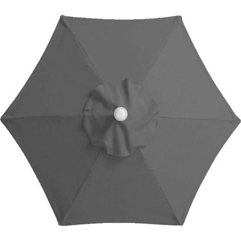 Seitlich Angeordneter Sonnenschirm Aus Sechseckigem Stahl, 2 M/2,7 M – Uv-beständiges Schirmdach – 360° Drehbar – Rücklaufsperre Für Einfaches Öffnen