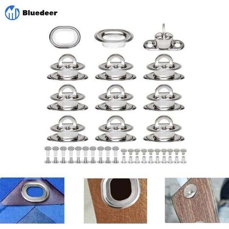 Ovaler Drehverschluss Aus Vernickeltem Messing, Drehriegel-plane Mit Gegenniete Für Diy-lederaccessoires, Handtaschenbeschläge - Bluedeer