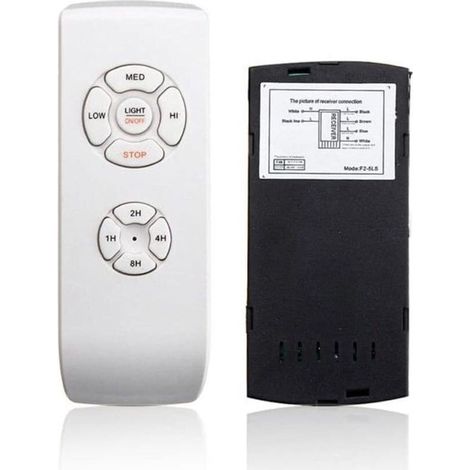 Ersandy – 110v/220v Deckenventilator Mit Fernbedienung – Lampenkompatibel – 30 M Reichweite – Weiß