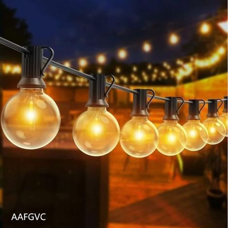 30 M Led-lichterkette Für Den Außenbereich – 50 Bruchsichere Leds – Wasserdicht (ip44) – Warmweißes Licht (2700 K) – Einfache Installation Für Garten Und Terrasse