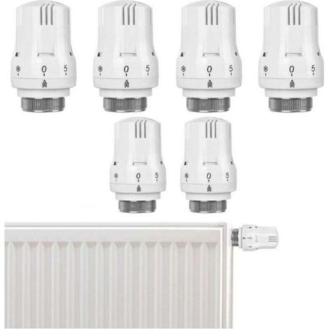 Paryou 6er-pack Thermostat-heizkörperköpfe, Ersatzkopf Mit Frostschutz, Kompatibel Mit Kompaktheizkörpern