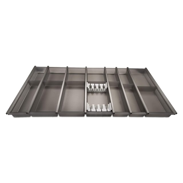 SOTECH Cuisio Besteckeinsatz 1000 mm Höhe 55 mm Transluzent Graphitgrau mit Messerblock