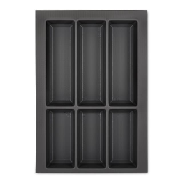 SOTECH Orga-Box VII Besteckeinsatz Basaltgrau 400 mm Höhe 50,5 mm mit Softtouch Oberfläche
