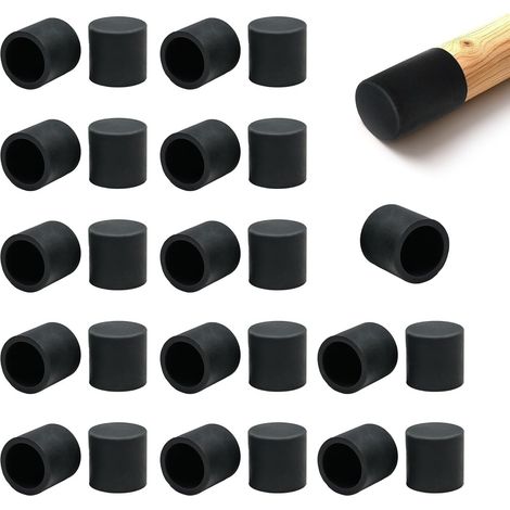 25 Runde Stuhlbeinkappen (19 Mm Durchmesser), Bodenschoner Aus Silikonkautschuk Für Möbelbeine, Geräuschdämpfend, Faltbar, Aus Metall, Für Stuhlbeine