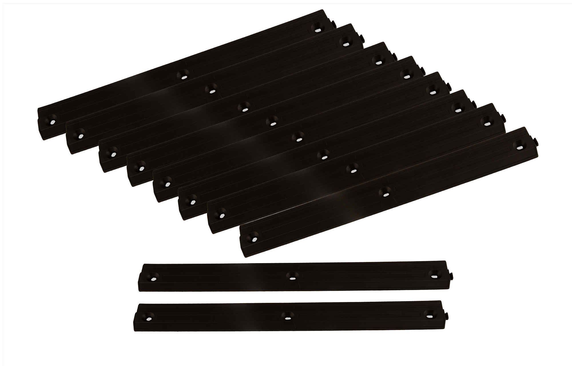 Bigdean 10x Wandschiene Für Stapelboxen - 39 Cm Lang - Aus Stabilem Kunststoff - Schwarz