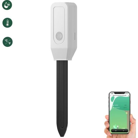 Intelligenter Wlan-bodentester, App-gesteuert, 2-in-1-gerät Zur Messung Von Bodentemperatur Und -feuchtigkeit Sowie Bodenfeuchtigkeitsmesser