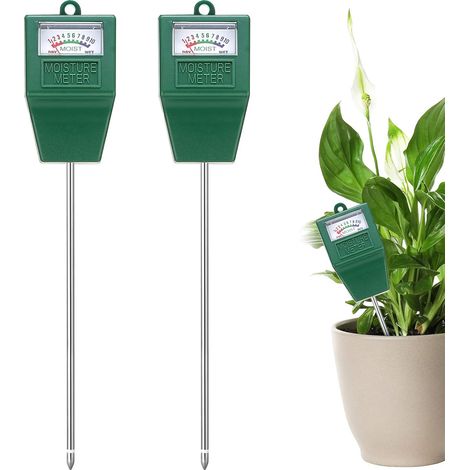 Set Mit 2 Bodenfeuchtemessgeräten, Bodentestern, Gartenbau-feuchtemessgeräten, Bodenfeuchtemessgeräten Für Pflanzen (keine Batterien Erforderlich)