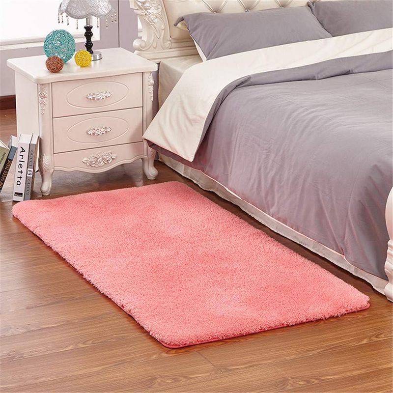 Rutschfester Langflorteppich, Rutschfester Teppich Für Schlaf- Und Wohnzimmer, Moderner Teppich Für Wohn- Und Schlafzimmer (rot, 50 X 80 Cm)