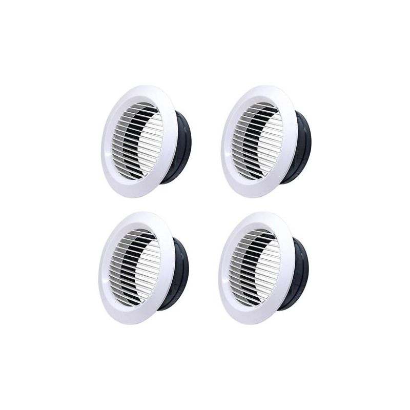 Runde Lüftungsgitter Für Innenraumlüftungssysteme – Kunststoff, 118 Mm, 4er-packung