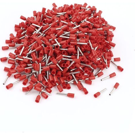 Beschaffungskarte 1000 Stück 18 Awg 1 Mm² Kabel-aderendhülsen-verdrahtungskabelschuhe, Elektrische Crimp-anschlussklemmen, Isolierte Aderendhülsenverbinder