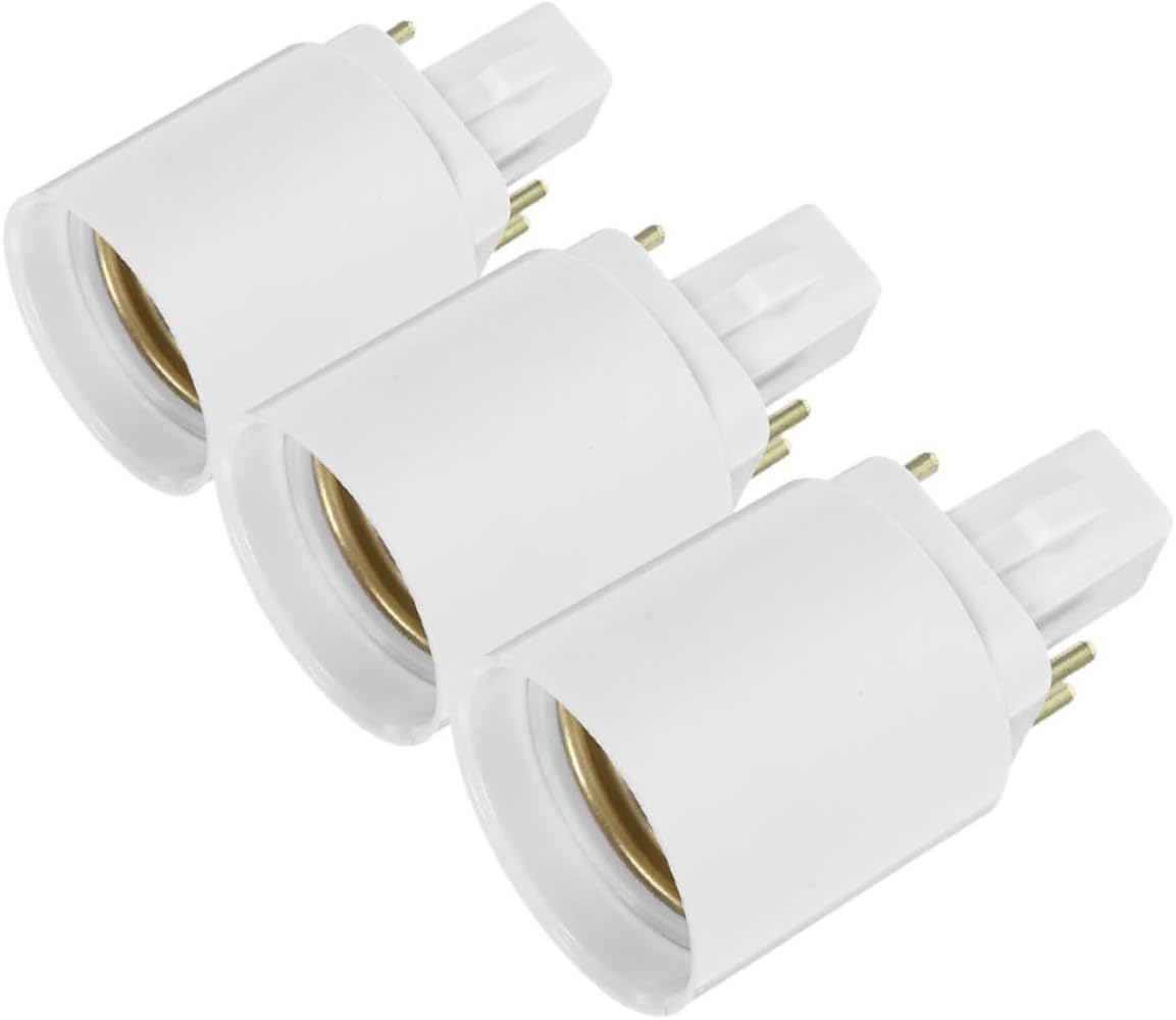 Adaptateur De Douille De Lampe G24q Vers E27 3 Pièces Connecteur Sécurisé Pour Ampoules Led Usage Domestique Et Professionnel