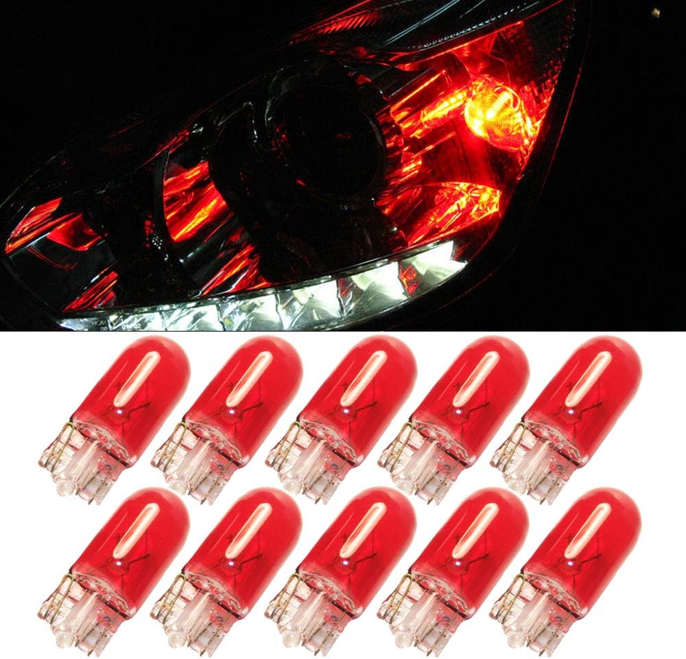 10 Pcs 194 168 501 Ampoule Halogène Xenon À Gaz De Voiture Ampoule De Remplacement Porte Lumière Éclairage De Plaque D'Immatriculation