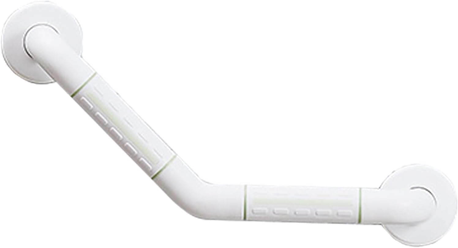 Barre D'Appui De Douche, Barre D'Appui Coudée À 135° En Acier Inoxydable Avec Poignée Antidérapante, Barre De Support De Main Courante De Sécurité Murale Pour Personnes Âgées(size:2525cm,color:blanc)