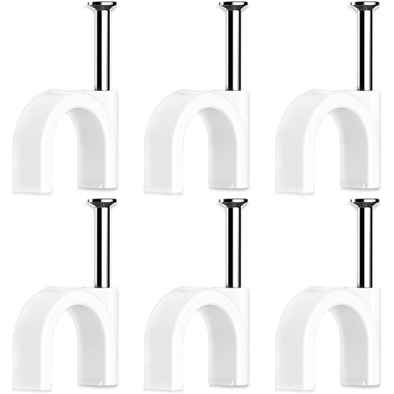 100 Pièces Cavalier Cable Electrique,fixation Cable Electrique,attache Fil Electrique,attache Cable Mural,clips De Cable(10mm)