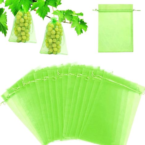100 Stück (7x9cm) Traubenschutzbeutel Mit Kordelzug, Obstnetze, Erdbeer-organza-geschenktüten