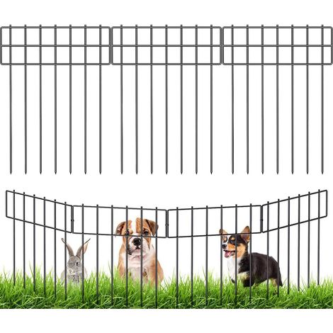 3-tier-barrierezaun – Dekorativer Gartenzaun, Rostfreier Drahtzaun Für Hunde Und Kaninchen, Erdspieß-schutz