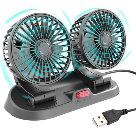 12v/24v Auto-armaturenbrettlüfter, Doppellüfterkopf, Verstellbar, 360° Drehbar, Für Lkws, Boote, Suvs