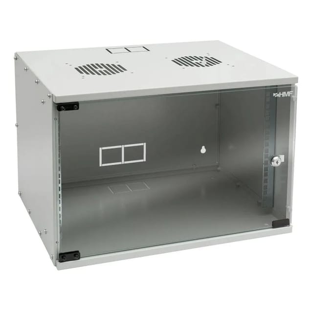 HMF 65707-07 Serverschrank Netzwerkschrank 7HE Unmontiert 19 Zoll Rack Lichtgrau