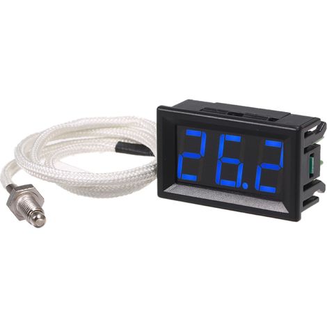 Xh-b310 Industrielles Digitalthermometer, 12 V, Typ K M6 Thermoelement-tester, Temperaturbereich -30 Bis 800 °c, Hohe Genauigkeit, Mit Led-anzeige.