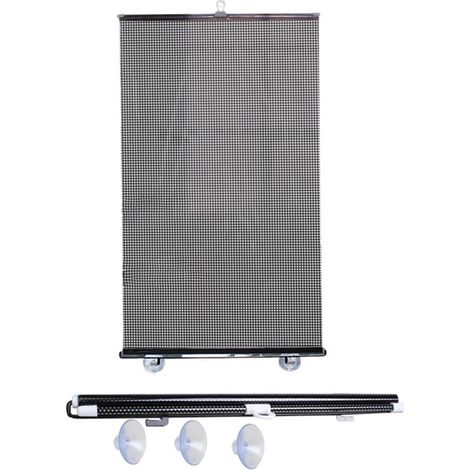 Tragbarer, Schwarz Gepunkteter Netz-sonnenschutz, Perforiert, Mit Saugnäpfen, Verdunkelungsvorhang Für Balkon, Schlafzimmer Oder Büro (1 Stück).