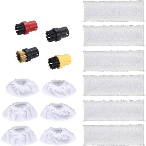 Rundbürsten-mikrofasertuch-set Für Hand- Und Bodendüsen Von Kärcher Sc Easyfix Dampfreiniger Und Dampfmopp (16-teilig)