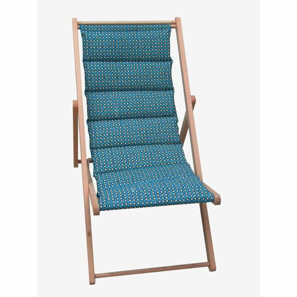 Solseng Jardin Prive Douala Blau Canvas-stoff Buchenholz (106 X 55 X 95 Cm)