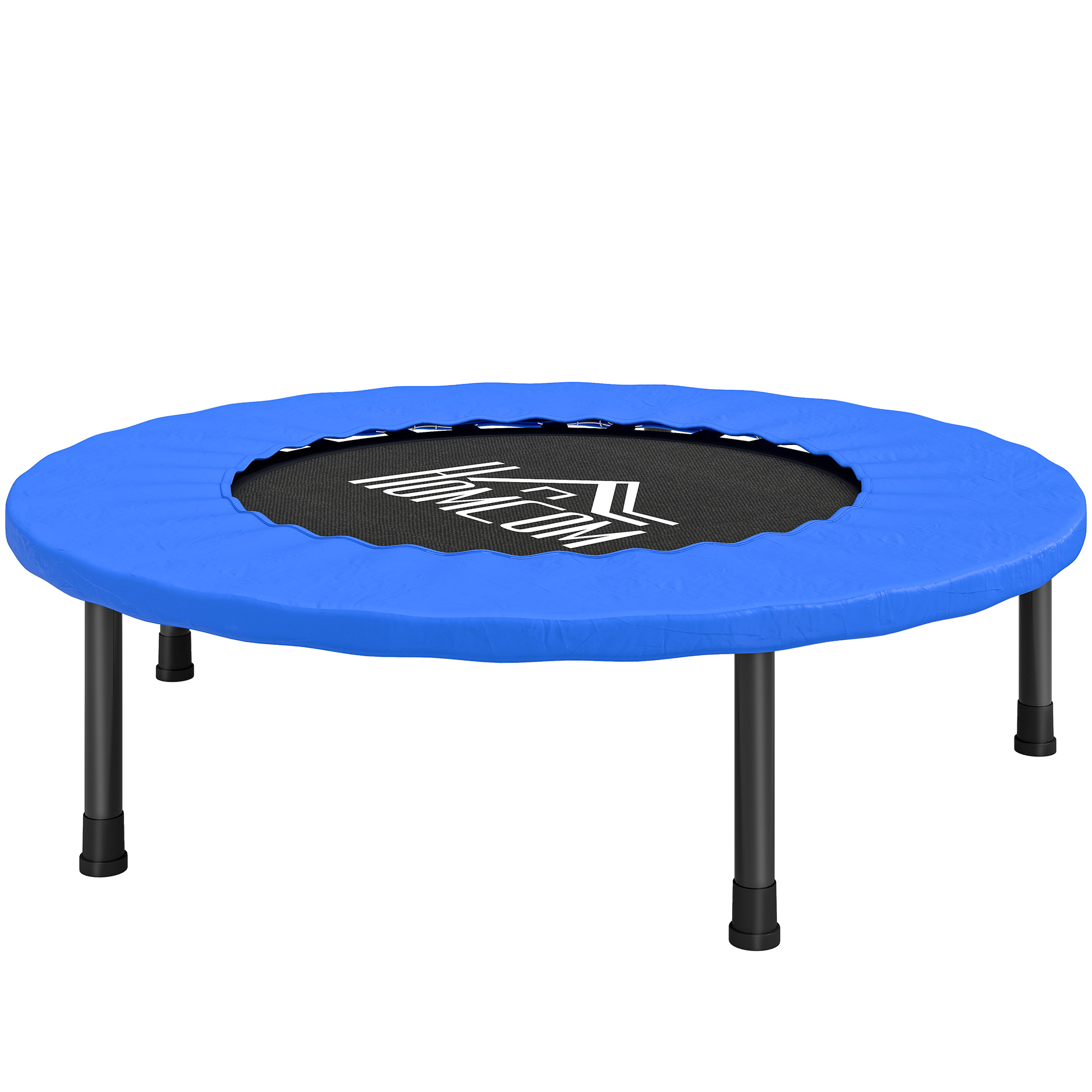 Mini-fitness-trampolin, Blau Und Schwarz, 81 Cm Mit Rutschfesten Füßen, Tragkraft 100 Kg