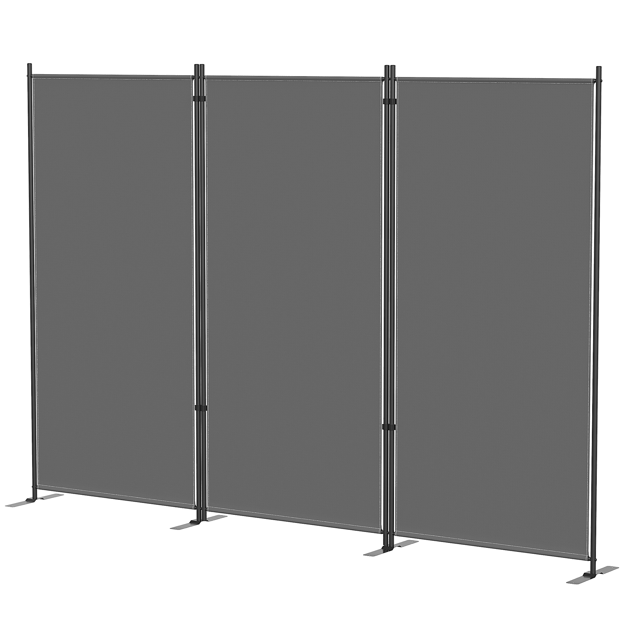 Dreiteiliger Sichtschutz Aus Metall Für Den Garten, Stabil, 260 X 180 Cm, Anthrazitgrau