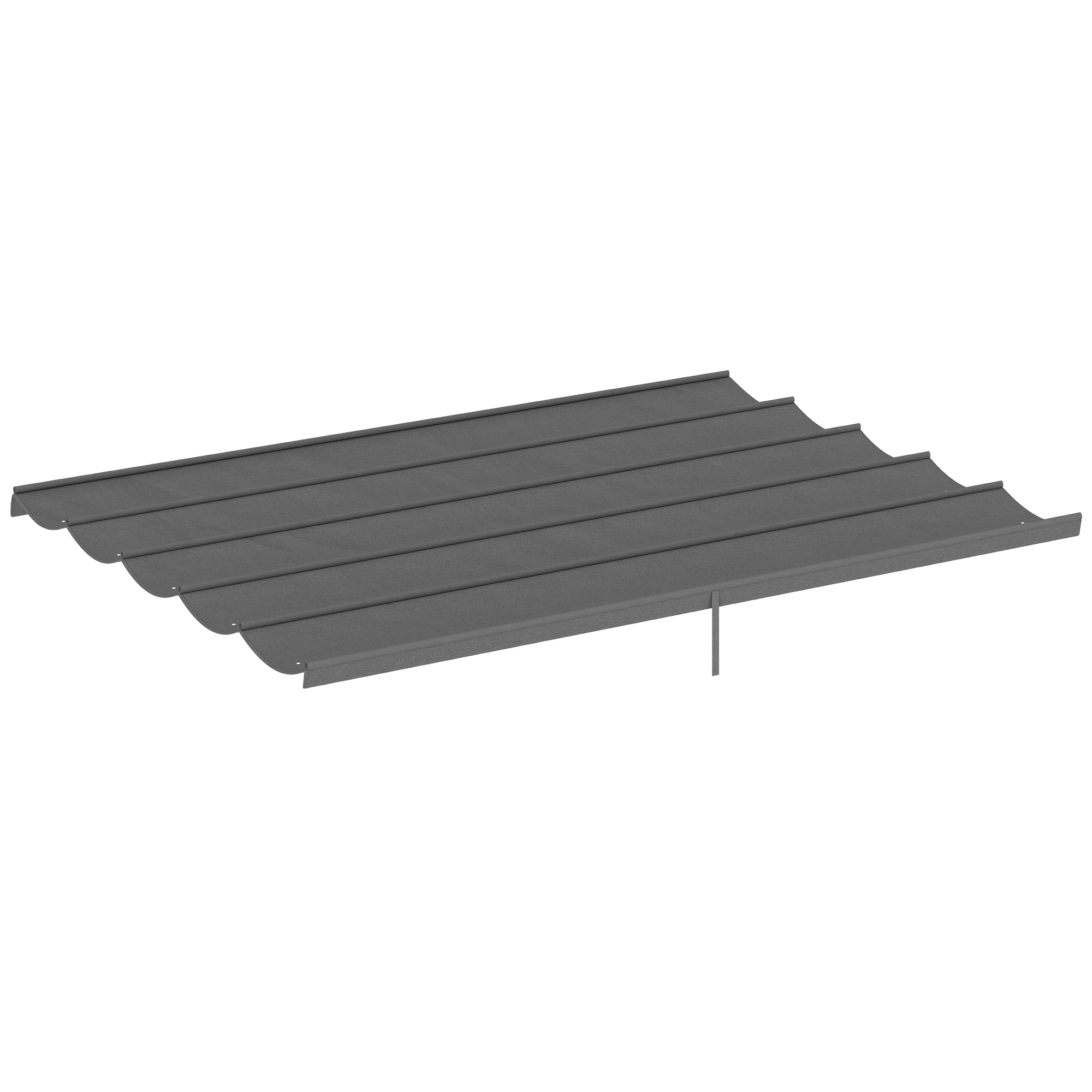 Hellgraues, Einziehbares Pergola-dach 350 X 260 Cm, Rechteckiger Gartenpavillon (nur