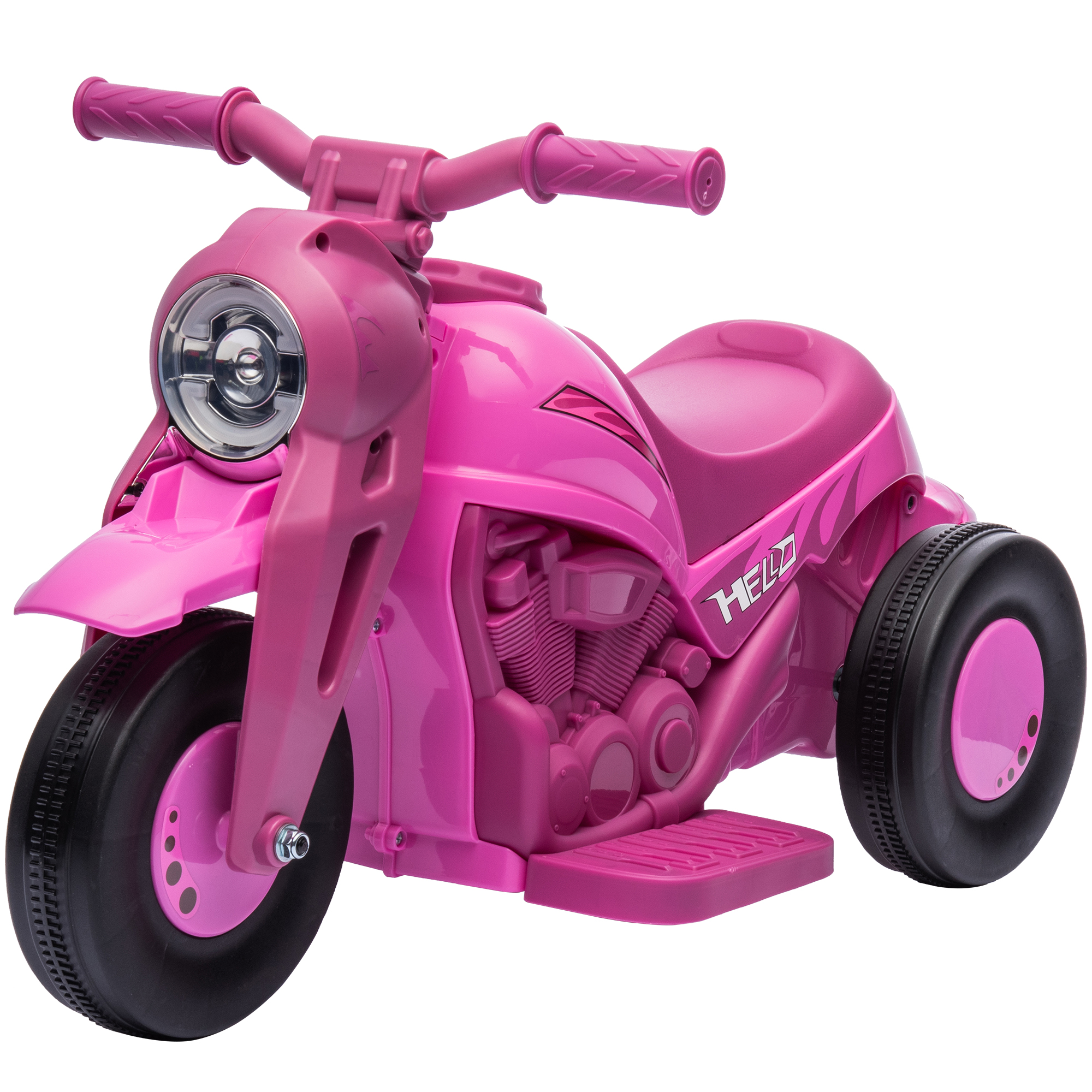 Elektrisches Motorrad Für Kinder Von 2-5 Jahren, 6v-dreirad, 3 Km/h, Mit Seifenblasen, Lichtern Und Geräuschen, Rosa