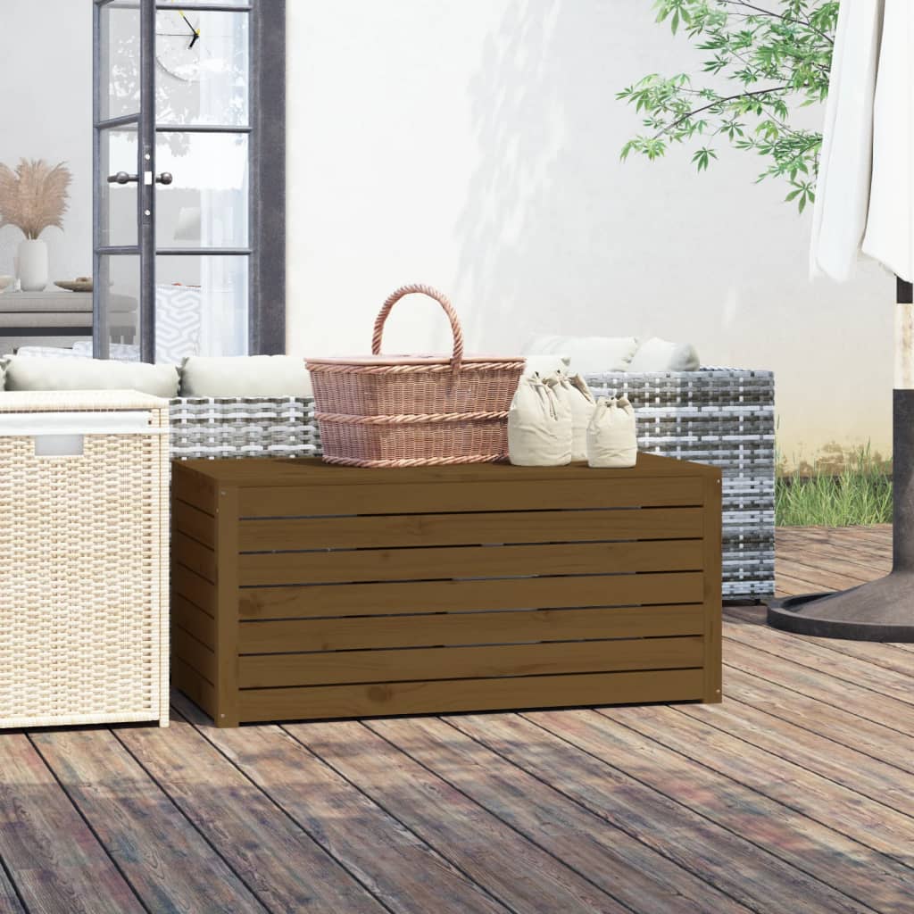 Gartenbox Honigbraun 101x50,5x46,5 Cm Massivholz Kiefer