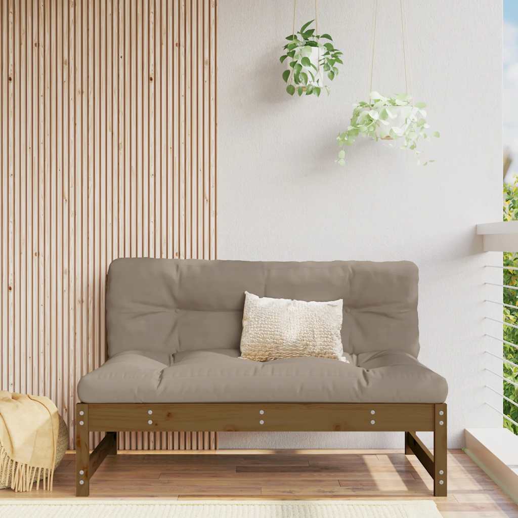Mittelsofa Honigbraun 120x80 Cm Massivholz Kiefer