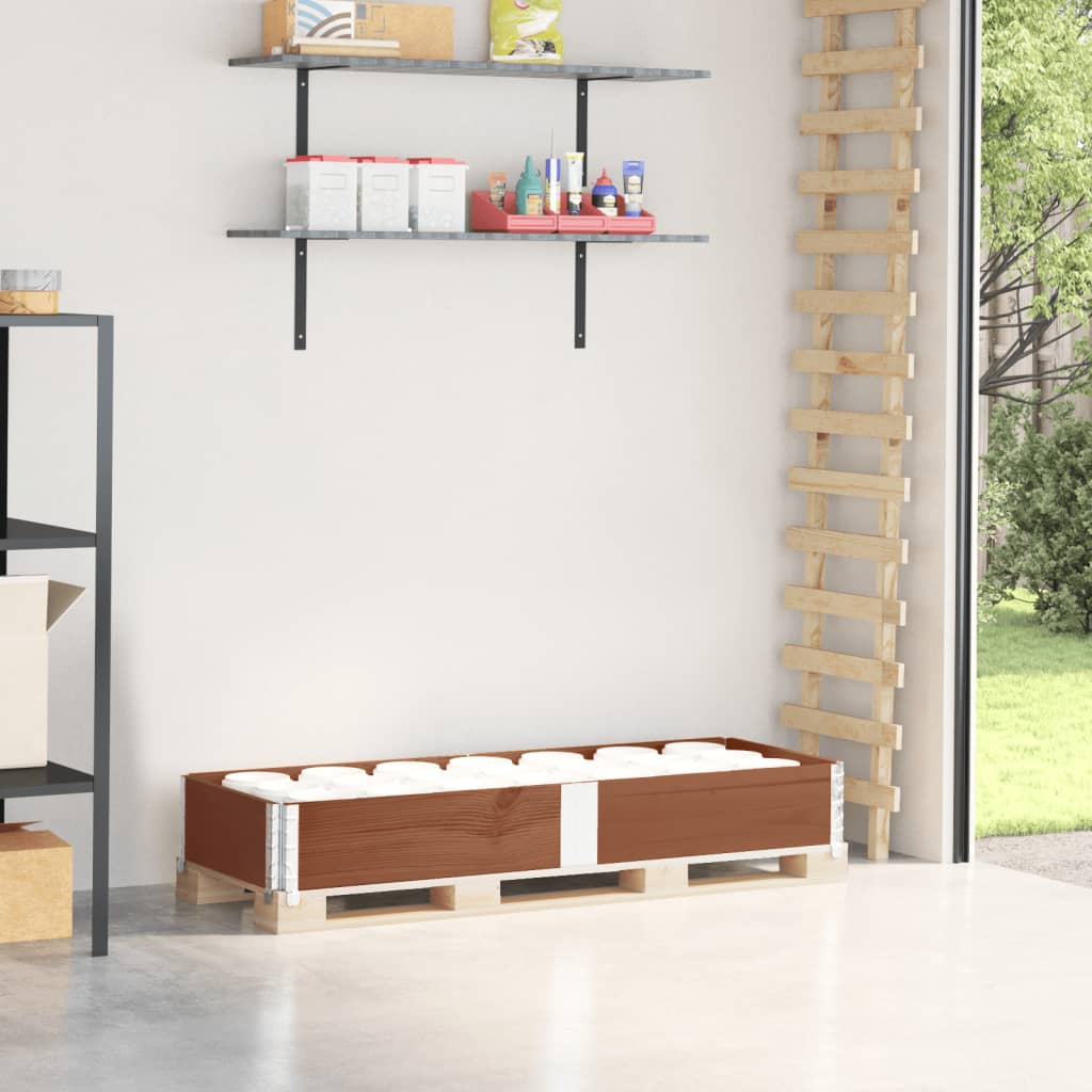Paletten-aufsatzrahmen Braun 150x50 Cm Massivholz Kiefer