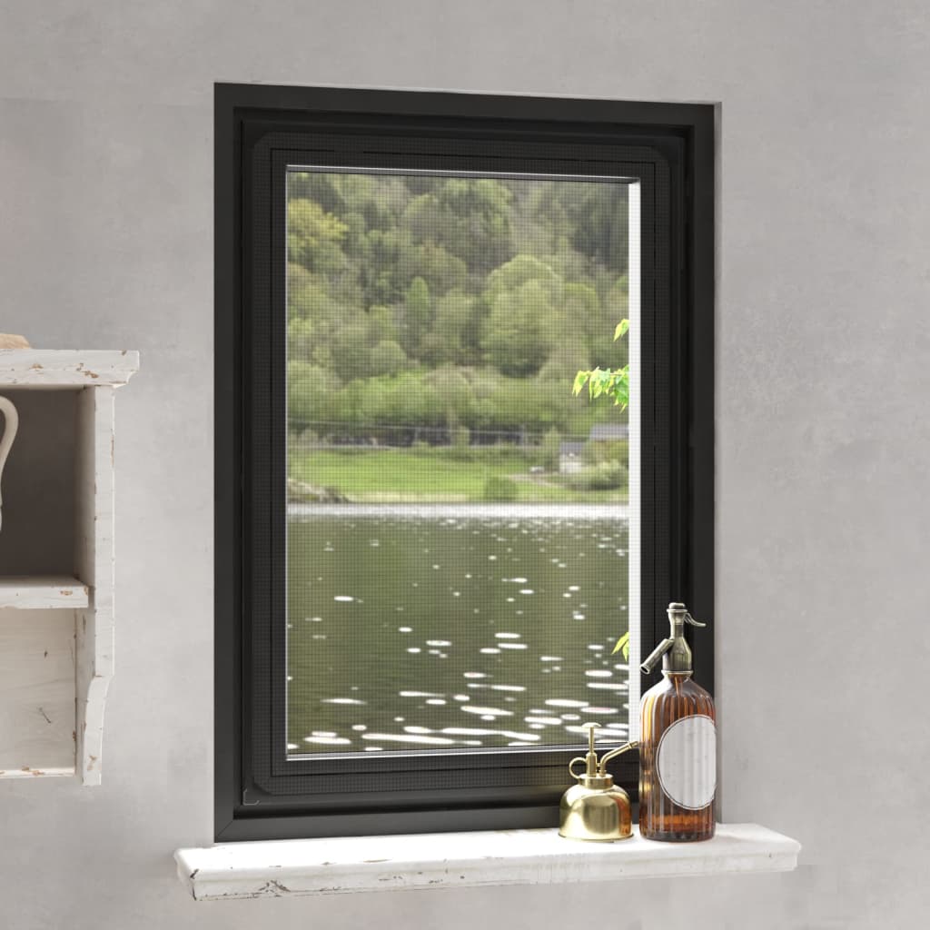 Magnet-insektenschutz Für Fenster Anthrazit 80x120 Cm