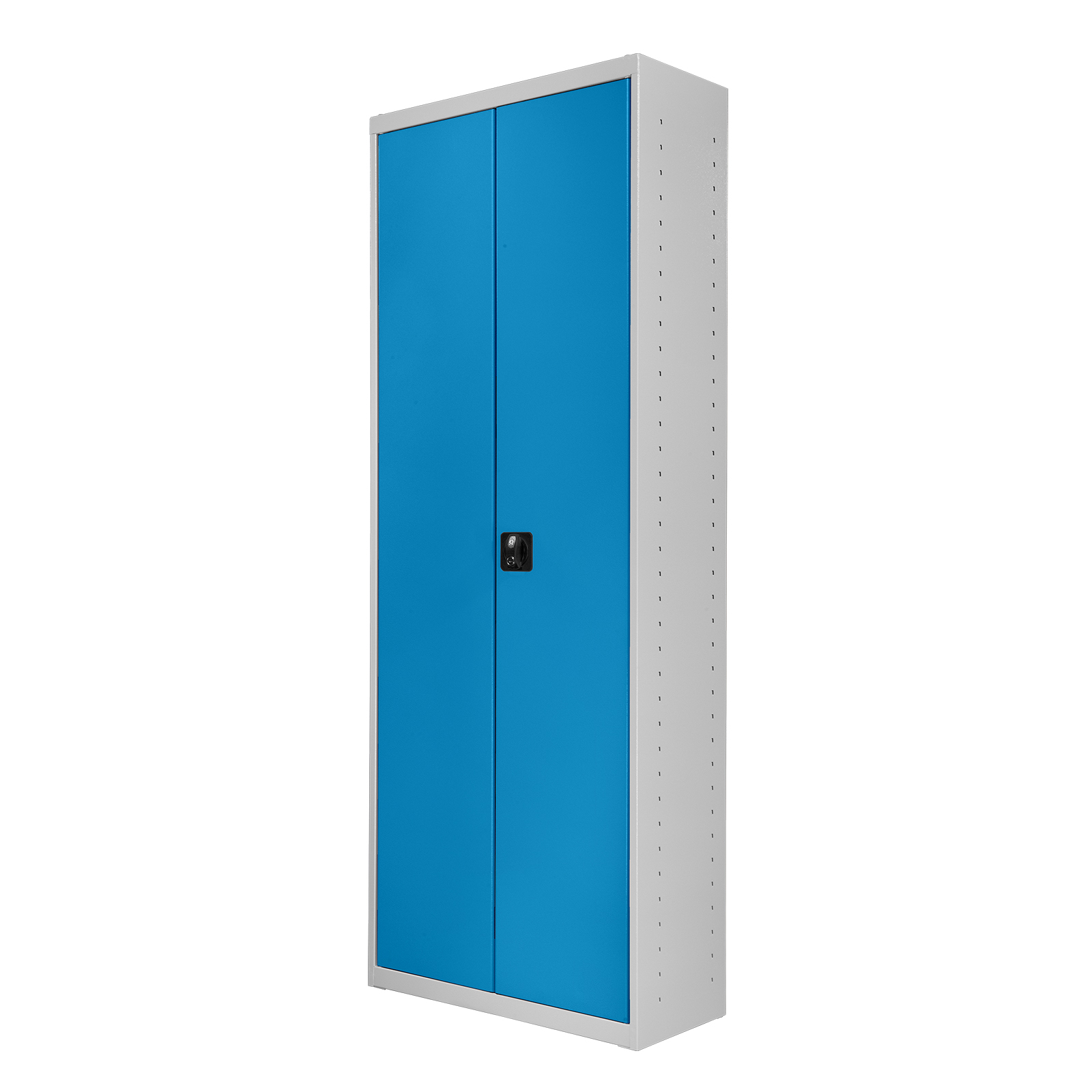 Adb Regalschrank M.tür, 17 Fb+108 Lagersichtk., 1950x710x300 Mm Ral 7035/5012