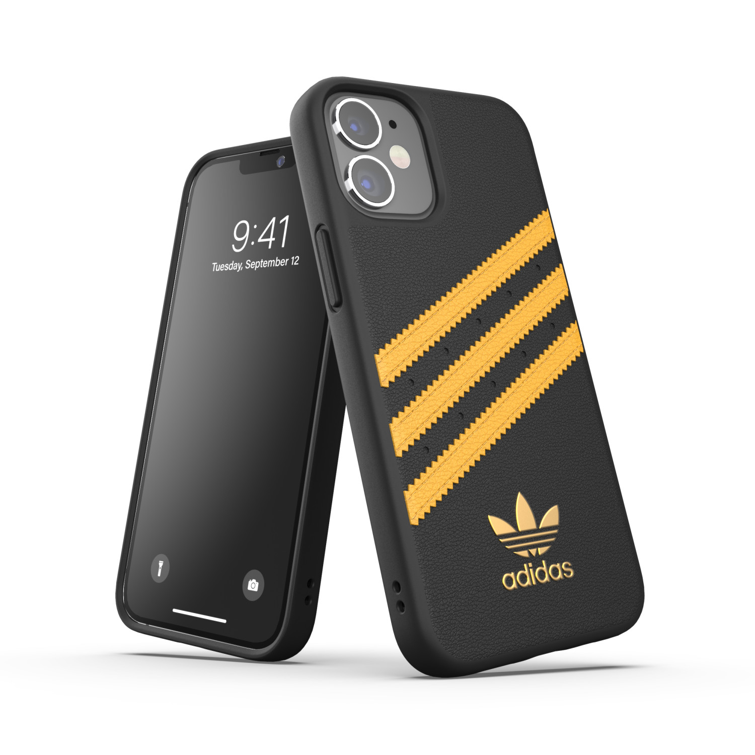 Adidas 3-stripes Handy-schutzhülle 13,7 Cm (5.4") Cover Schwarz, Gold