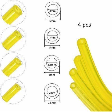 Kraftstoffschlauchset, 4-teilig, 1,5 Meter, Für Laubbläser, Trimmer, Kettensäge, Freischneider, Robuste, Flexible Kraftstoffleitung