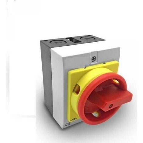 4-poliger, 16-a-drehtrennschalter Mit Verriegelung – Schutzart Ip65 Für Industrielle Elektroinstallationen – Wechselspannung 230/400 V – Polycarbonat