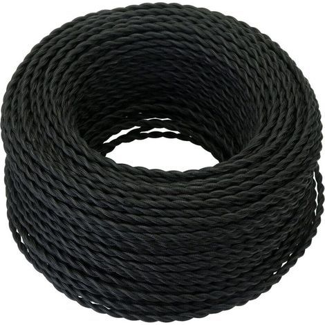 10 M Langes Textilkabel – 2 Adern À 0,75 Mm² – Maximale Spannung 300 V – Zum Anschluss Von Retro-glühbirnen Und Ventilatoren