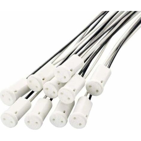 Packung Mit 20 G4-keramikfassungen, 10 Cm – 12 V Für Halogen- Und Led-lampen – Kupferdrähte Für Dauerhafte Verbindung