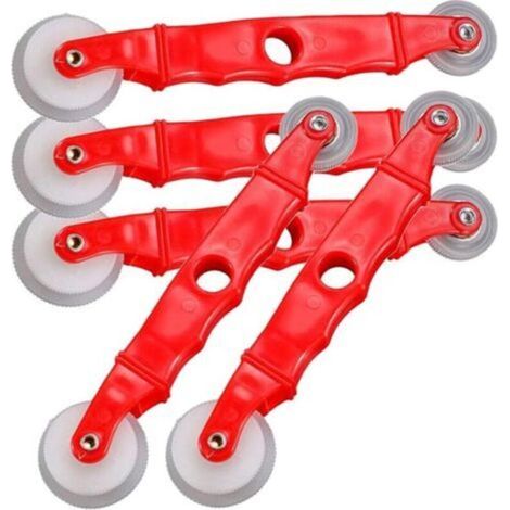 5-teiliges Set Laminierwerkzeuge Für Fenster Und Türen – Schaufel Und Rolle Zum Aufbringen Von Dichtungsstreifen, Abs + Pvc-kunststoff – Rot – 21,5 X 4,2 Cm – Für Fenster- Und Türreparaturen